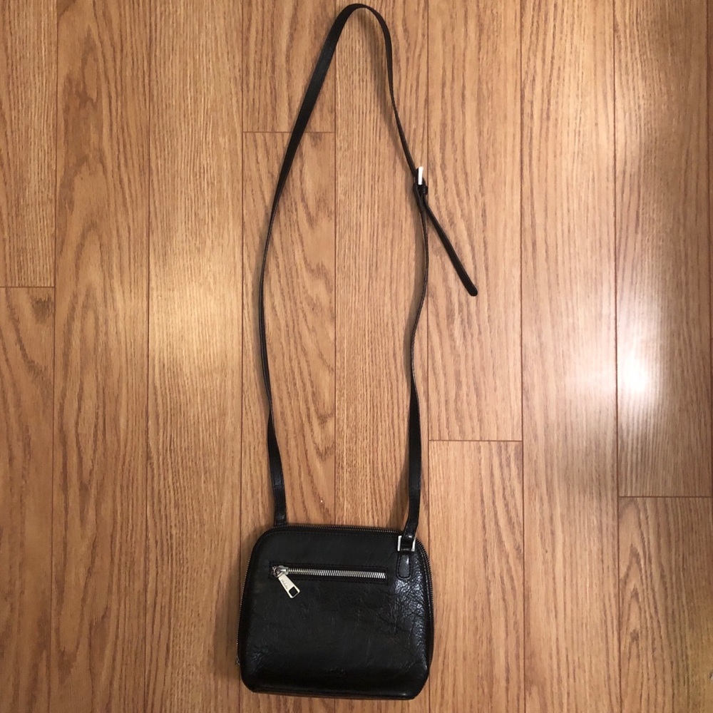 Black HOBO Crossbody Purse with Zipper Pocket